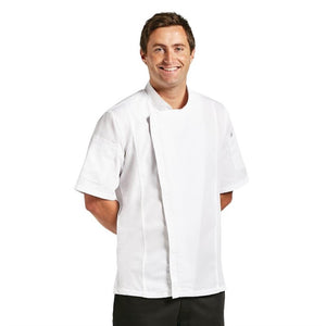 Chef Works Springfield unisex koksbuis met rits wit XL