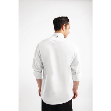 Chef Works Urban Hartford unisex koksbuis met rits lange mouw wit L