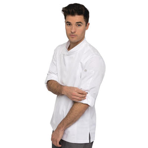 Chef Works Urban Hartford unisex koksbuis met rits lange mouw wit L