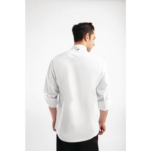 Chef Works Urban Hartford unisex koksbuis met rits lange mouw wit M