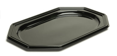 Plateau ebony 35cm 8 hoek zwart 100st
