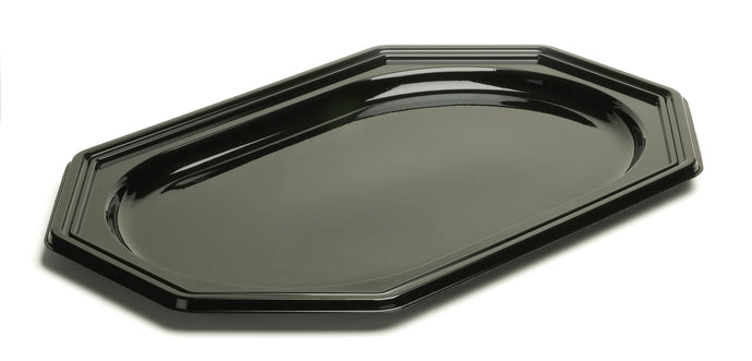 Plateau ebony 35cm 8 hoek zwart 100st
