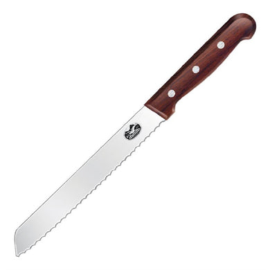 Victorinox gekarteld broodmes met houten heft 21,5cm