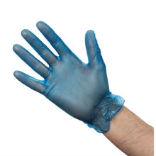 Afbeelding in Gallery-weergave laden, Hygiplas vinyl handschoenen blauw gepoederd L (100 stuks)