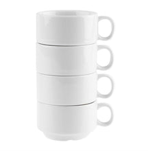 Afbeelding in Gallery-weergave laden, Olympia Whiteware stapelbare espressokopjes 8,5cl (12 stuks)