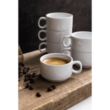 Afbeelding in Gallery-weergave laden, Olympia Whiteware stapelbare espressokopjes 8,5cl (12 stuks)