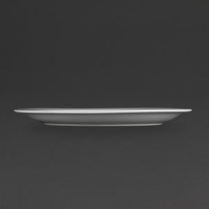 Olympia Whiteware borden met smalle rand 28cm (6 stuks)