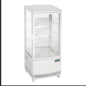 Polar C-serie koelvitrine met gebogen deuren 86L wit