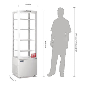 Polar C-serie koelvitrine met gebogen deur 235L