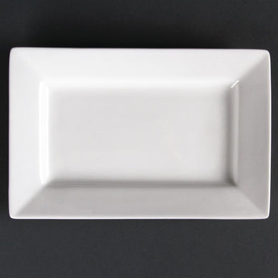 Olympia Lumina rechthoekige schalen met brede rand 20x13cm (6 stuks)