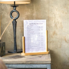 Afbeelding in Gallery-weergave laden, Securit teakhouten menukaarthouder A4