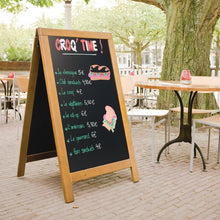 Afbeelding in Gallery-weergave laden, Securit Duplo teakhouten stoepbord 120x68cm