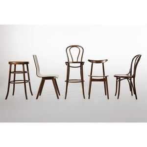 Fameg buighouten bistrostoelen walnootkleur (2 stuks)