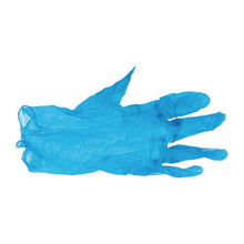 Afbeelding in Gallery-weergave laden, Hygiplas vinyl handschoenen blauw poedervrij M (100 stuks)