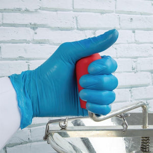 Hygiplas vinyl handschoenen blauw poedervrij M (100 stuks)