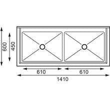 Afbeelding in Gallery-weergave laden, Vogue diepe dubbele RVS spoelbak
