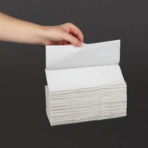 Jantex 160-pak C-gevouwen handdoeken 2-laags wit (15 stuks)