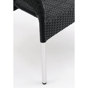 Bolero polyrotan indoor/outdoor stoelen houtskool (4 stuks)