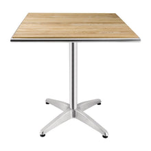Afbeelding in Gallery-weergave laden, Bolero vierkante terrastafel met essenhouten blad 70cm