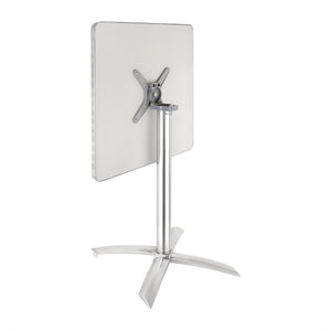 Bolero vierkante aluminium klaptafel met RVS blad 60cm