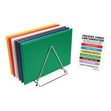 Afbeelding in Gallery-weergave laden, Hygiplas HDPE snijplanken set met rek 455x305x25mm