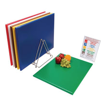 Afbeelding in Gallery-weergave laden, Hygiplas HDPE snijplanken set met rek 610x455x25mm