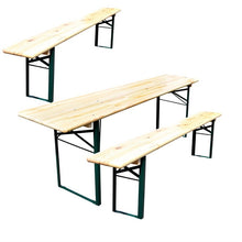 Afbeelding in Gallery-weergave laden, Opklapbare biertafel met banken 220(L)cm