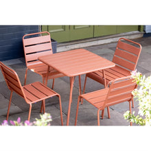 Afbeelding in Gallery-weergave laden, Bolero terracotta gelateerde stalen zijstoelen (4 stuks)