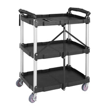 Afbeelding in Gallery-weergave laden, Vogue 3-Laags Opvouwbare Trolley Zwart Klein