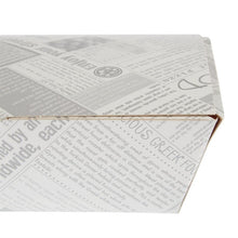 Afbeelding in Gallery-weergave laden, Colpac composteerbare voedseldozen krantenprint 250mm (150 stuks)