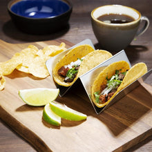 Afbeelding in Gallery-weergave laden, Olympia RVS taco houder 5,5(h)x11,4(b)x13,5(d)cm