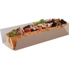 Afbeelding in Gallery-weergave laden, Composteerbare baguettedoosjes met open zijde 25cm (500 stuks)