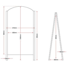 Afbeelding in Gallery-weergave laden, Olympia stoepbord met zwart metalen frame