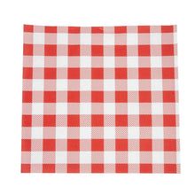 Afbeelding in Gallery-weergave laden, Rood Gingham vetvrij papier 25x25cm (200 stuks)