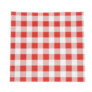 Rood Gingham vetvrij papier 25x25cm (200 stuks)