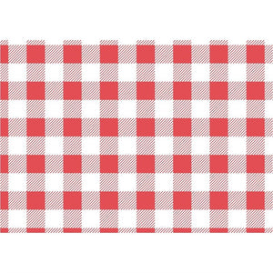 Rood Gingham vetvrij papier 19x31cm (200 stuks)