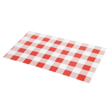 Afbeelding in Gallery-weergave laden, Rood Gingham vetvrij papier 19x31cm (200 stuks)