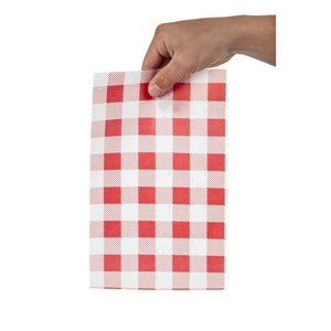 Rood Gingham vetvrij papier 19x31cm (200 stuks)