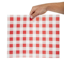 Afbeelding in Gallery-weergave laden, Rood Gingham vetvrij papier 31x38cm (200 stuks)