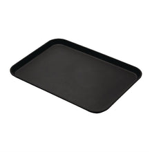 Afbeelding in Gallery-weergave laden, Cambro Camtread glasvezel anti-slip dienblad zwart 45x65cm (6 stuks)