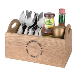 Olympia eikenhouten tafelcaddy 23cm