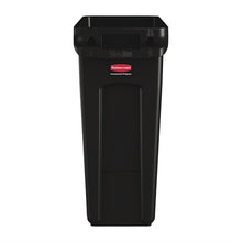 Afbeelding in Gallery-weergave laden, Rubbermaid Slim Jim afvalbak met ventilatiekanalen zwart 60L
