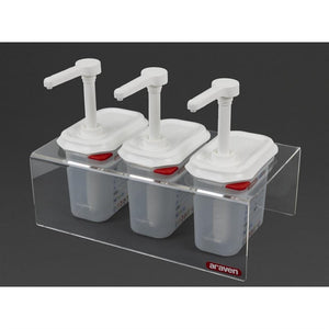 Araven sausdispensers GN 1/9 transparant 1,5L (3 stuks)