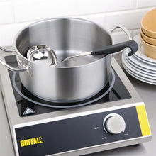 Afbeelding in Gallery-weergave laden, Vogue zwarte handgreep soeplepel 340mm