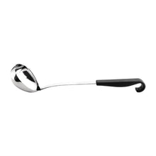 Afbeelding in Gallery-weergave laden, Vogue zwarte handgreep soeplepel 340mm