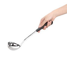 Afbeelding in Gallery-weergave laden, Vogue zwarte handgreep soeplepel 340mm