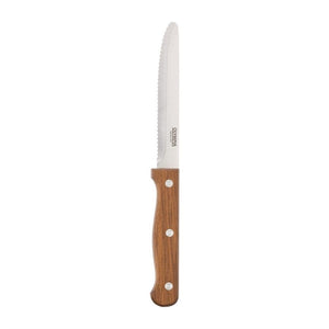 Olympia steakmessen met ronde punt hout (12 stuks)