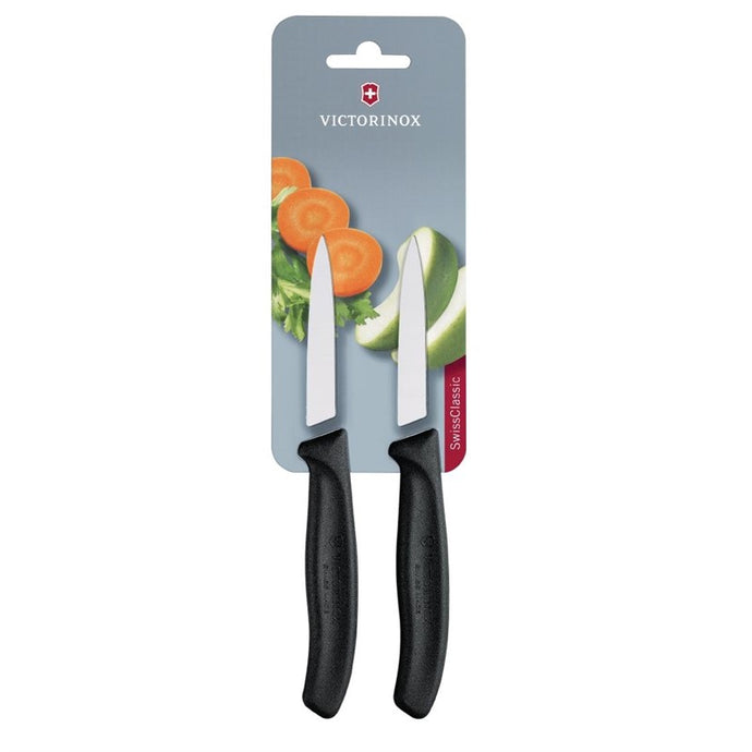 Victorinox Puntig Schilmesje 8cm Zwart (Pak van 2)