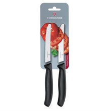 Afbeelding in Gallery-weergave laden, Victorinox Gekarteld Tomaat/Utility Mes 11cm Zwart (Pak van 2)