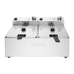 Buffalo dubbele tank dubbele mand 2x5ltr countertop friteuse 2x2.8kw